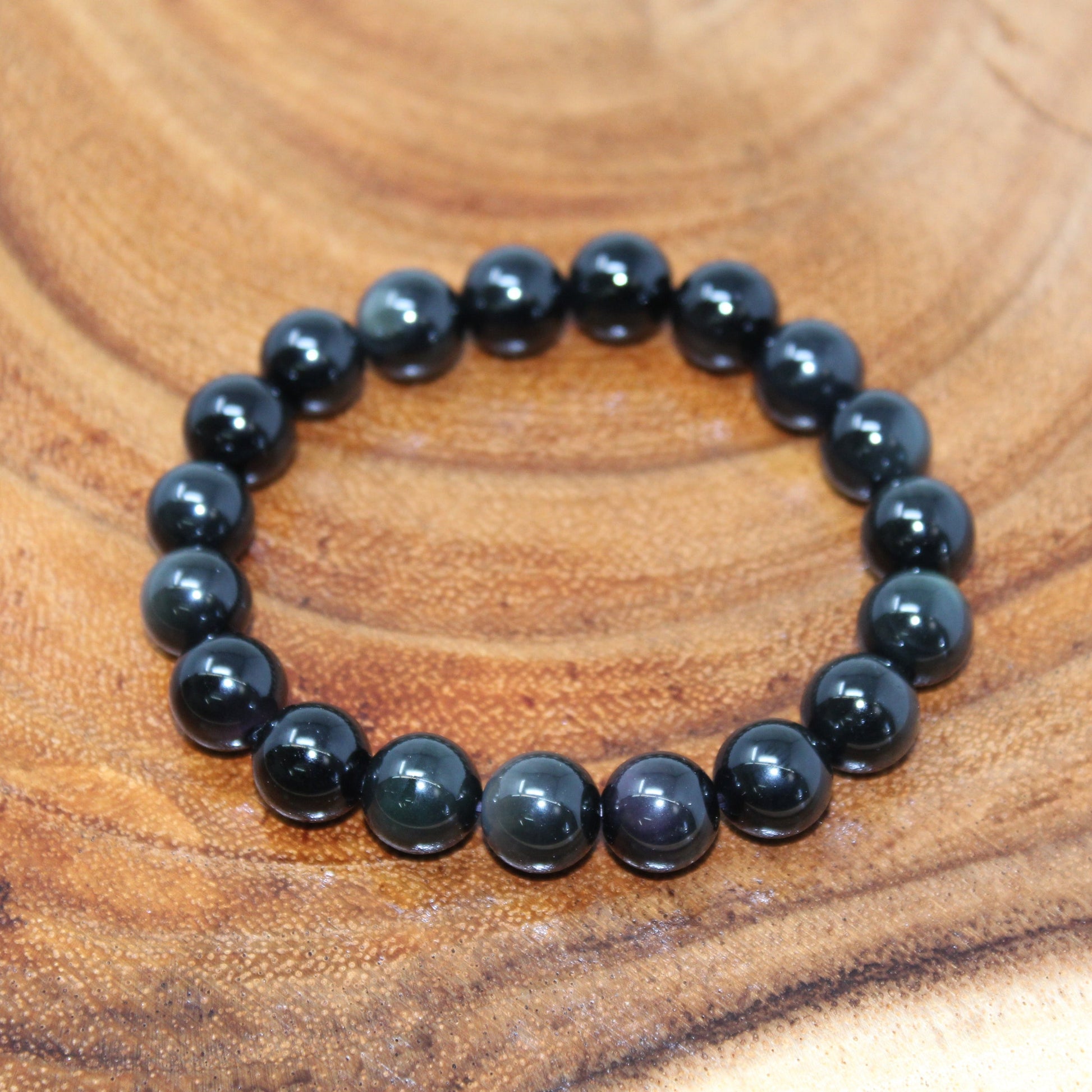 Black Obsidian Beaded Bracelet Bracelets Sage Spirits 