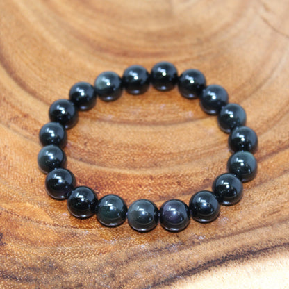 Black Obsidian Beaded Bracelet Bracelets Sage Spirits 