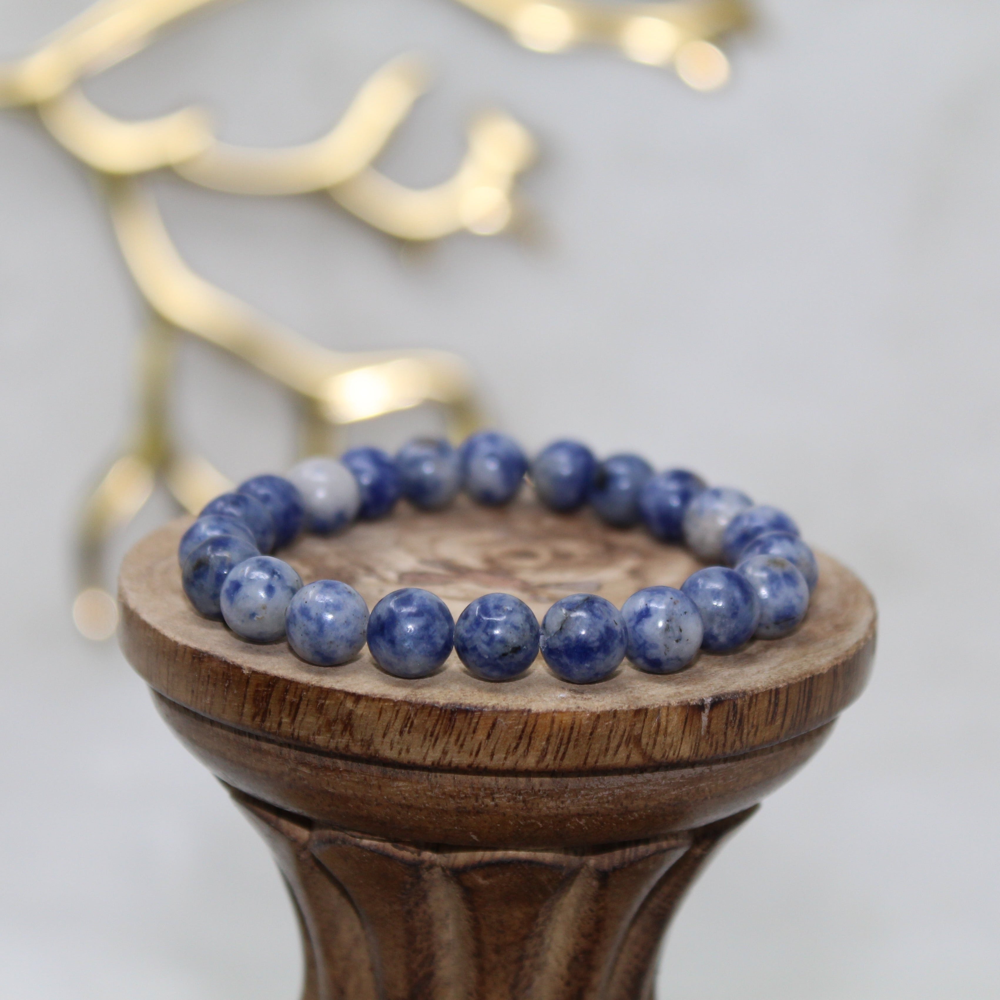 Blue Spot Jasper Beaded Bracelet Bracelets Grounding 8mm Bead Jasper 