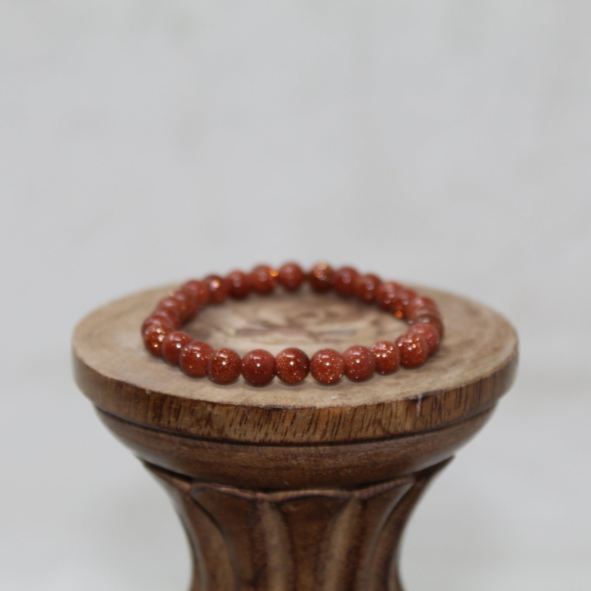 Goldstone Beaded Bracelet Bracelets Stone of Ambition 6mm Bead Goldstone 