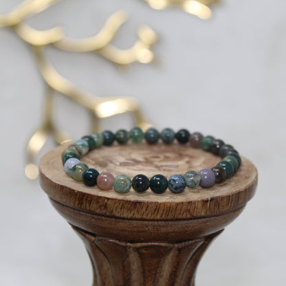 India Agate Beaded Bracelet Bracelets Balance 6mm Bead Agate 