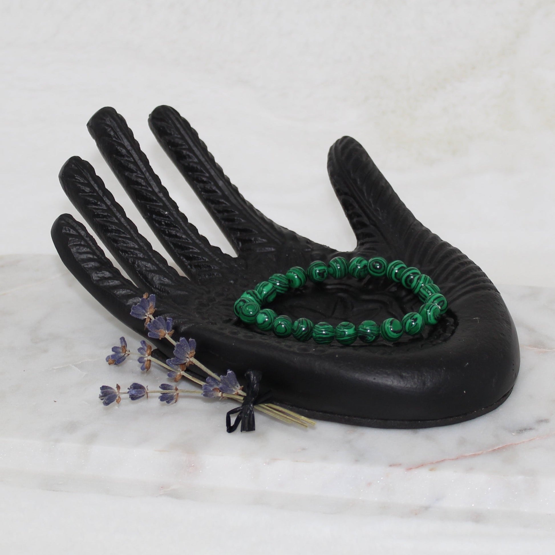 Malachite (Faux) Beaded Bracelet Bracelets Stone of Protection 