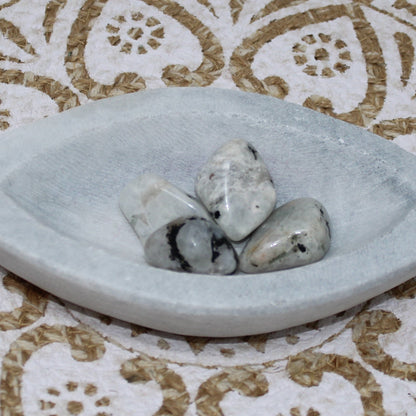 Rainbow Moonstone Tumbled Gemstone Tumbled Opens the Heart 