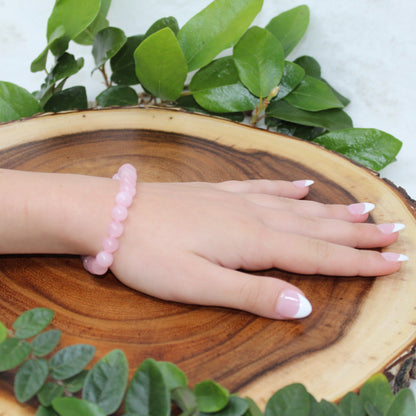 Rose Quartz Beaded Bracelet Bracelets Stone Of Love 