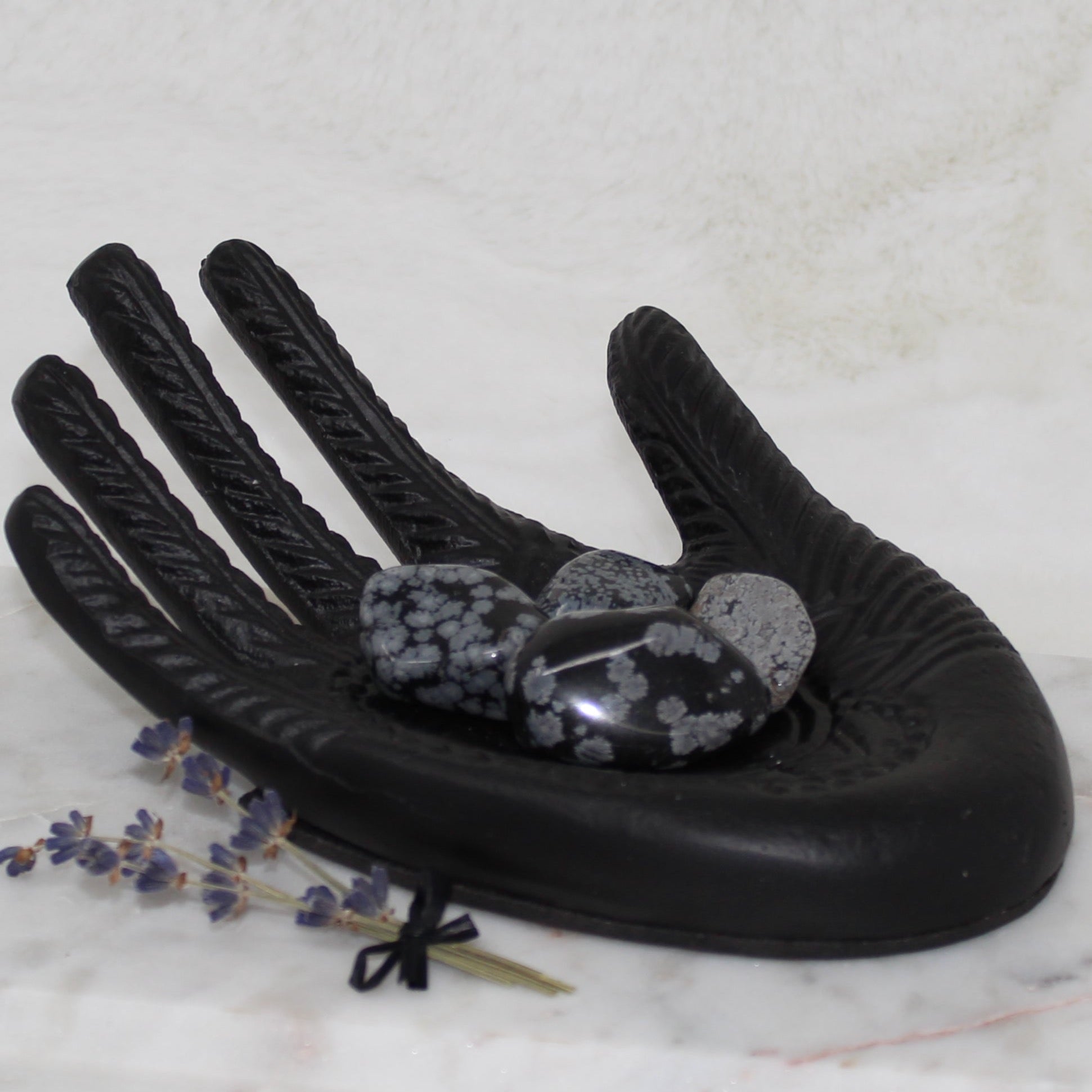 Snowflake Obsidian Tumbled Gemstone Tumbled Balance During Change 