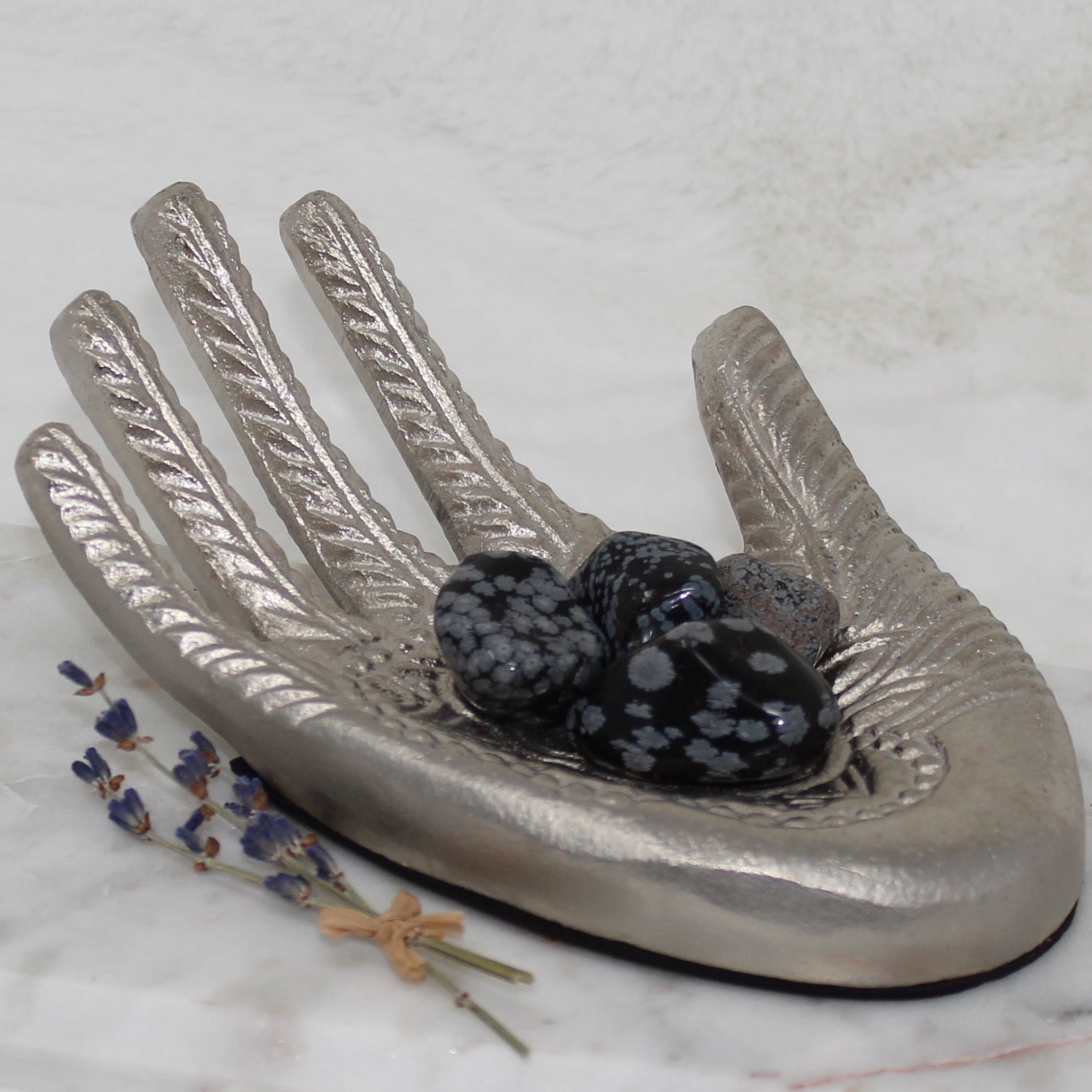 Snowflake Obsidian Tumbled Gemstone Tumbled Balance During Change 