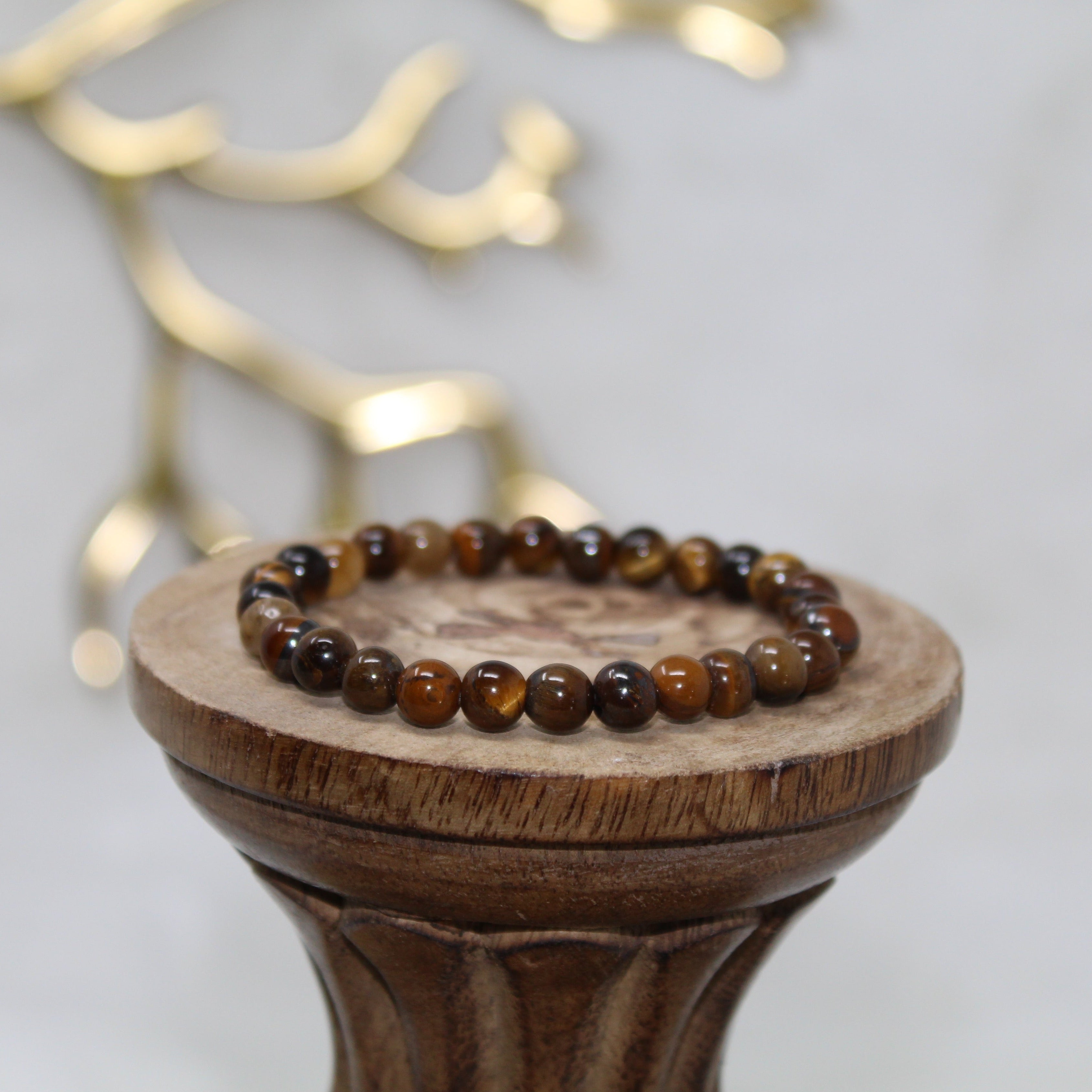 Tigers Eye Beaded Bracelet Bracelets Stone of the Golden Ray 6mm Bead Tigers Eye 