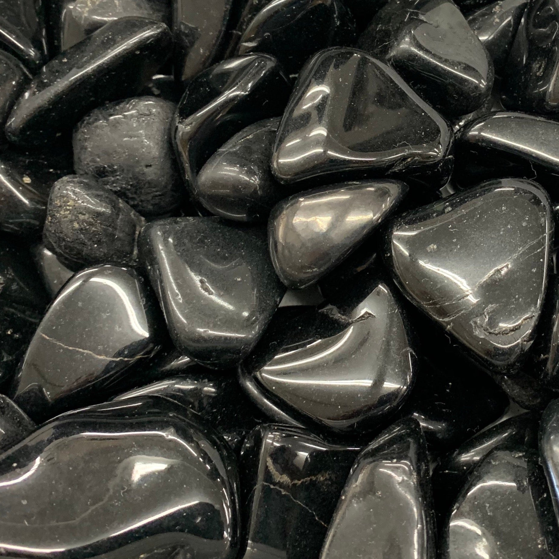 Black Tourmaline Tumbled Gemstone Tumbled The Grounding Stone 