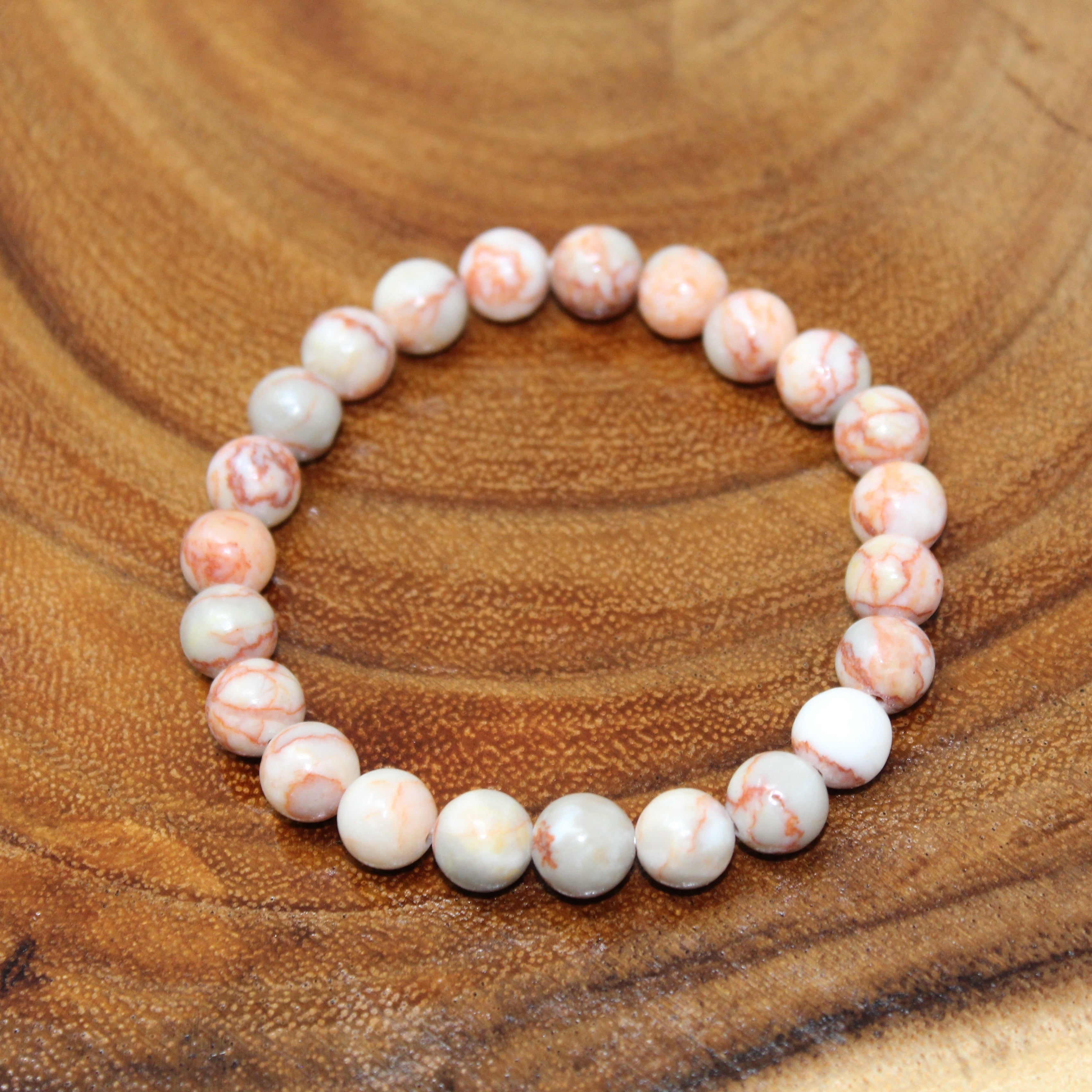 Botswana Agate Beaded Bracelet Bracelets The Sunset Stone 