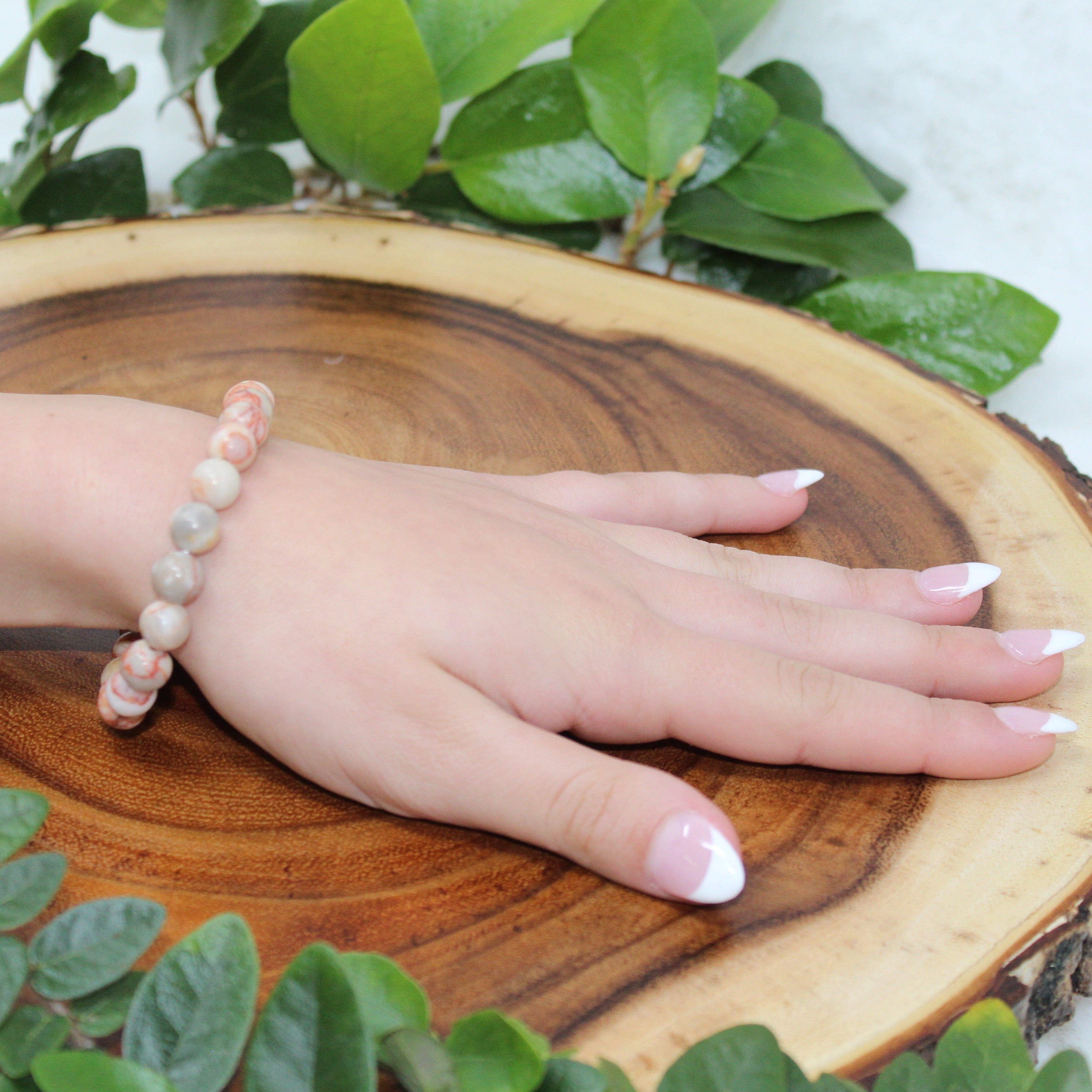 Botswana Agate Beaded Bracelet Bracelets The Sunset Stone 