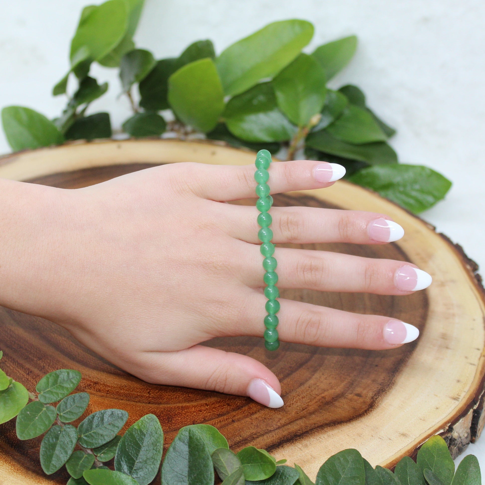 Green Aventurine Beaded Bracelet Bracelets The Stone of Opportunity 