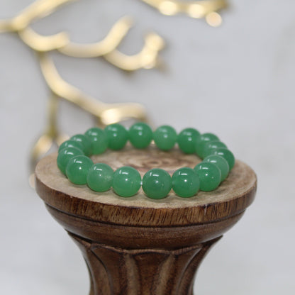 Green Aventurine Beaded Bracelet Bracelets The Stone of Opportunity 10mm Bead Green Aventurine 