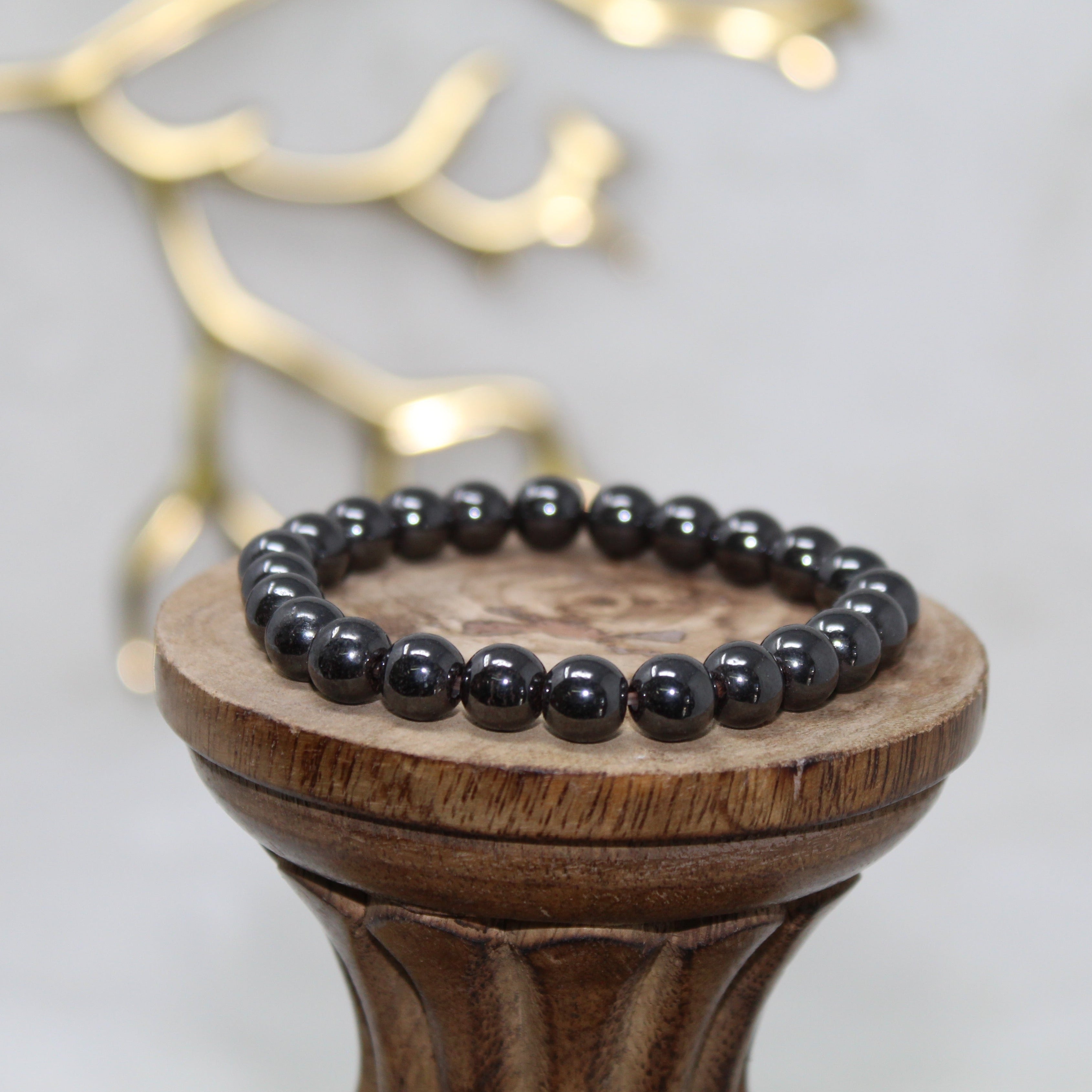Hematite Beaded Bracelet Bracelets Grounding 8mm Bead Hematite 