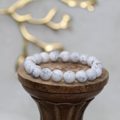 Howlite Beaded Bracelet Bracelets Calming Stone 10mm Bead Howlite