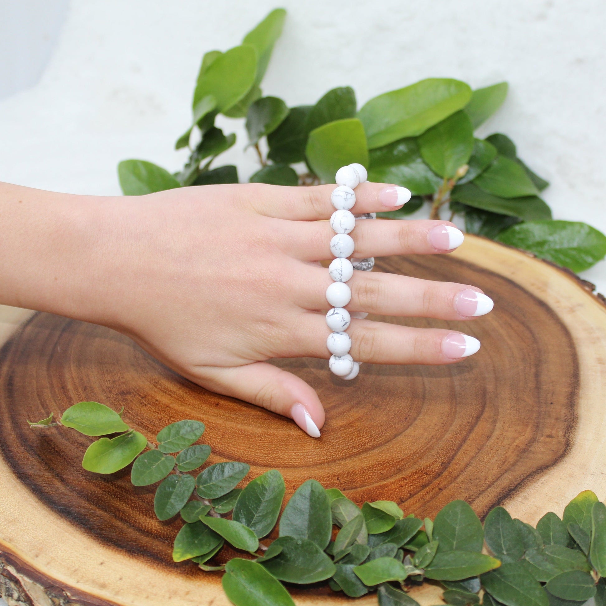 Howlite Beaded Bracelet Bracelets Calming Stone 