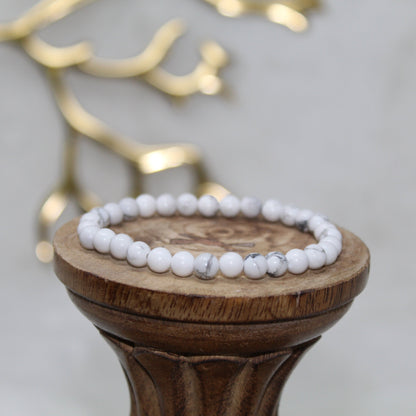 Howlite Beaded Bracelet Bracelets Calming Stone 6mm Bead Howlite
