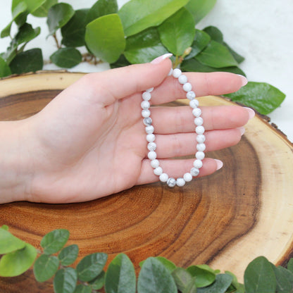 Howlite Beaded Bracelet Bracelets Calming Stone 