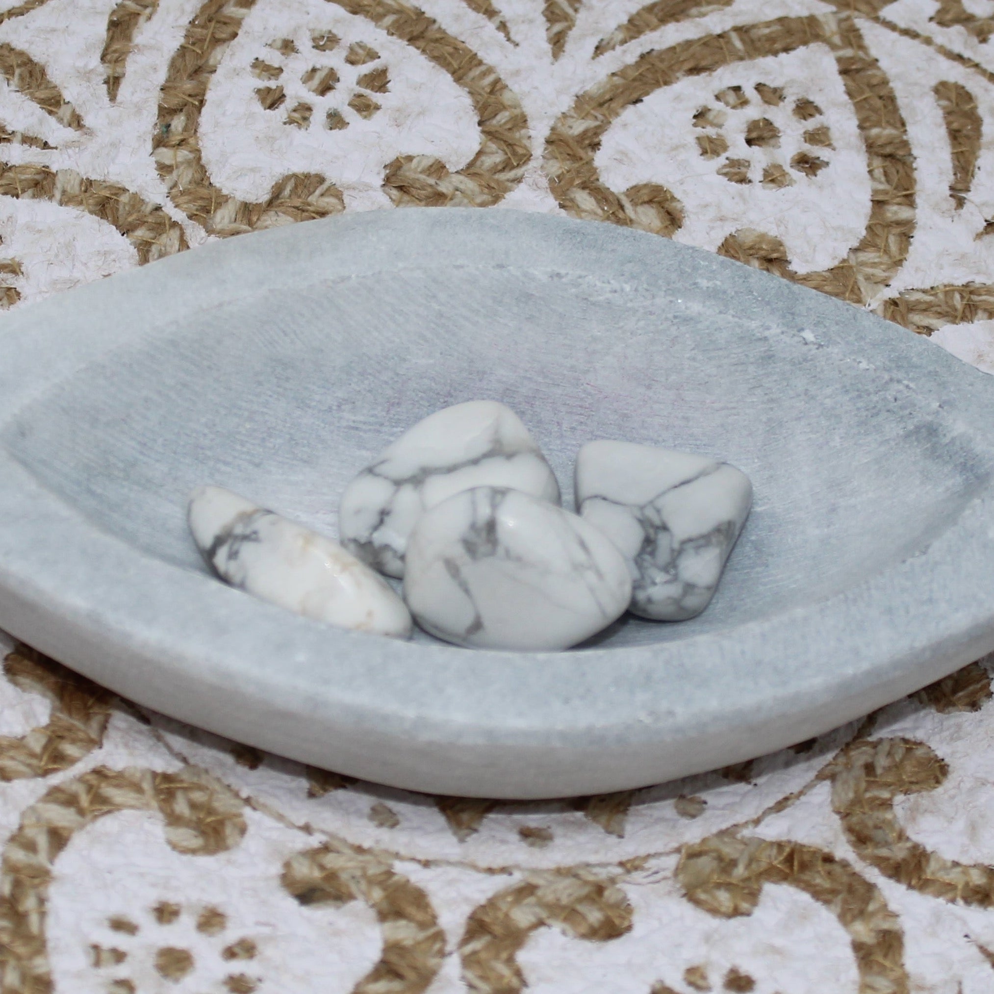 Howlite Tumbled Gemstone Tumbled Calming Stone 