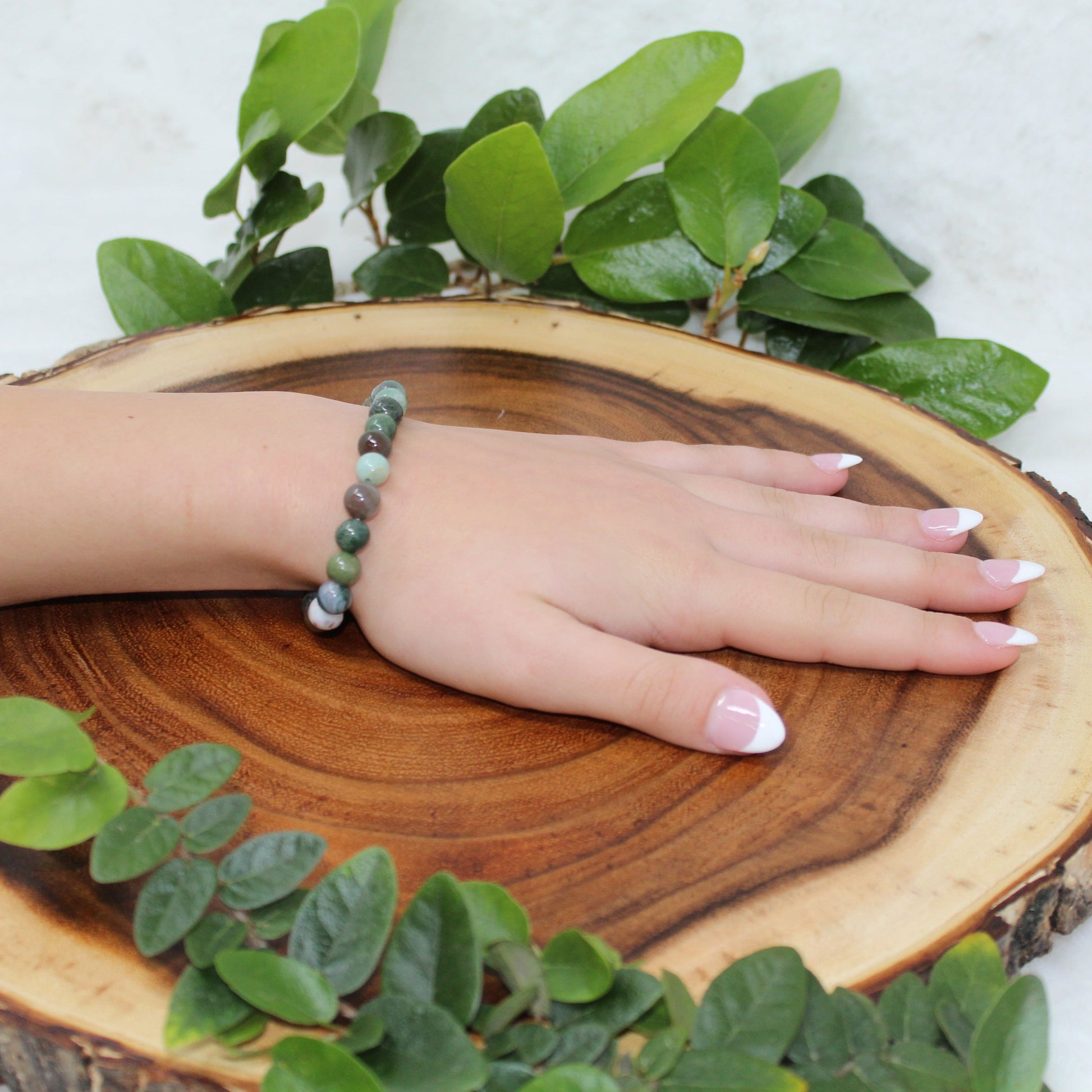 India Agate Beaded Bracelet Bracelets Balance 