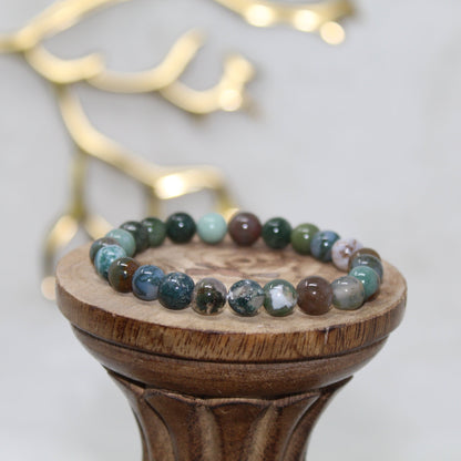 India Agate Beaded Bracelet Bracelets Balance 8mm Bead Agate 