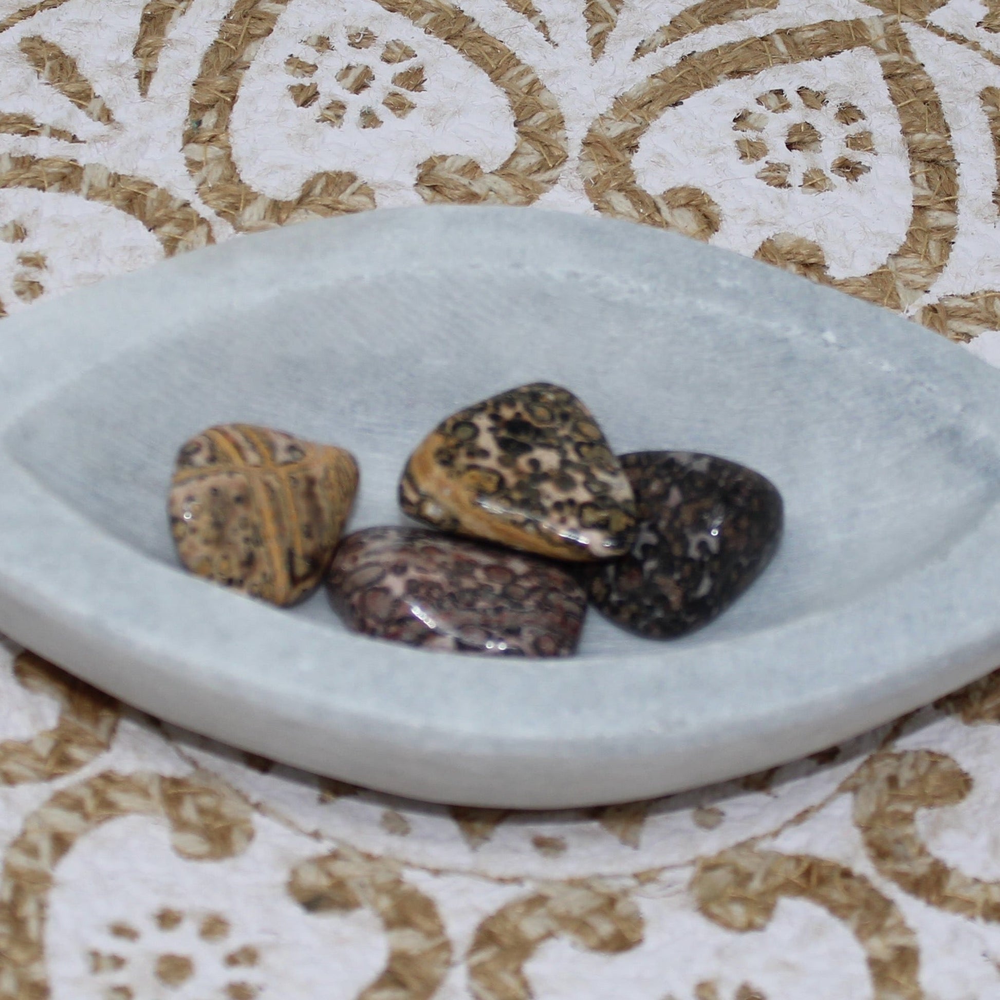 Leopard Skin Jasper Tumbled Gemstone Tumbled Power animal 