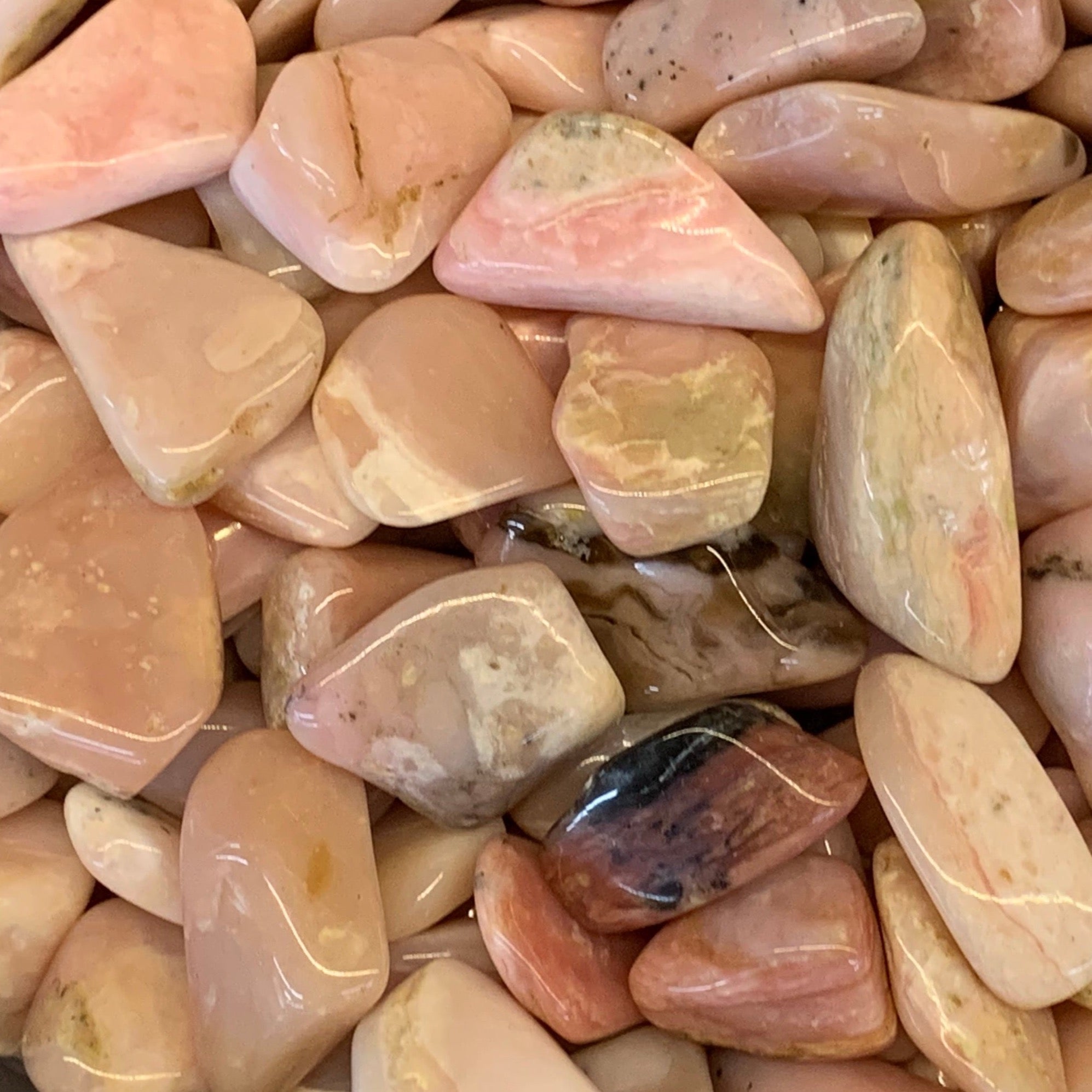 Pink Opal Tumbled Gemstone Tumbled Sage Spirits 