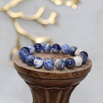 Sodalite Beaded Bracelet Bracelets Stone of Creatives 10mm Bead Sodalite 